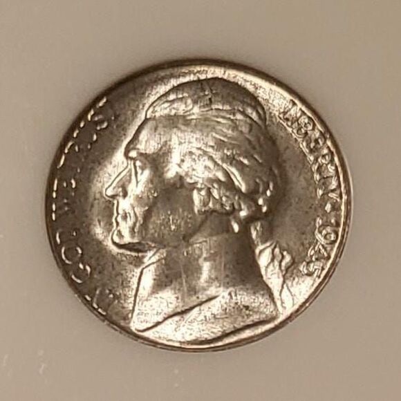 1945 S Jefferson Silver Nickel MS67 NGC Light Toning OH - Picture 3 of 4